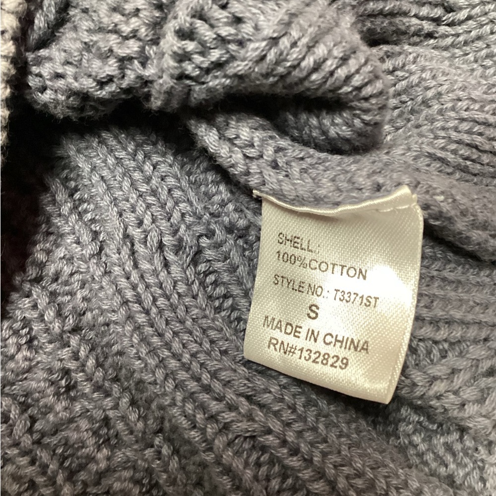 Miou Muse Cotton cottagecore cable knit tank steel gray. Size Small - Picture 7 of 10